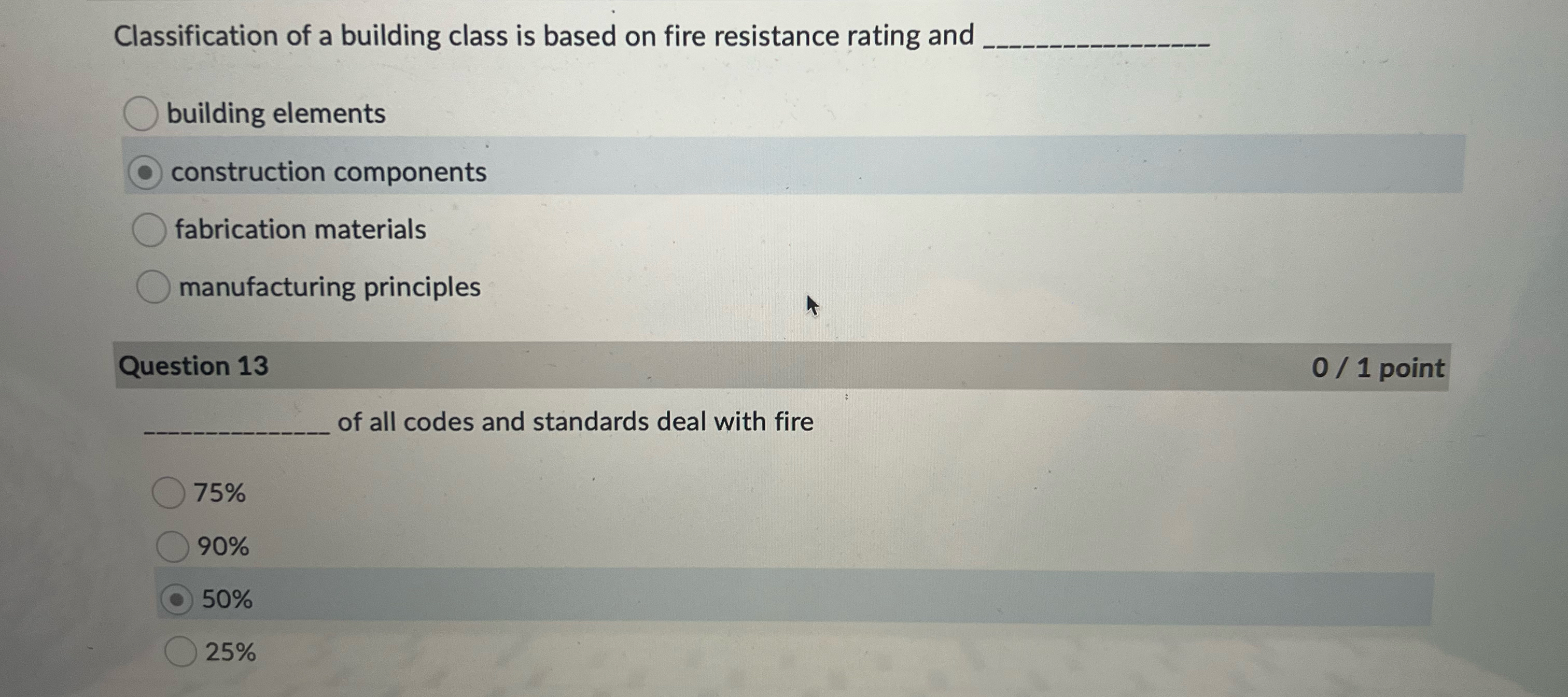 Classification of a building class is based on
