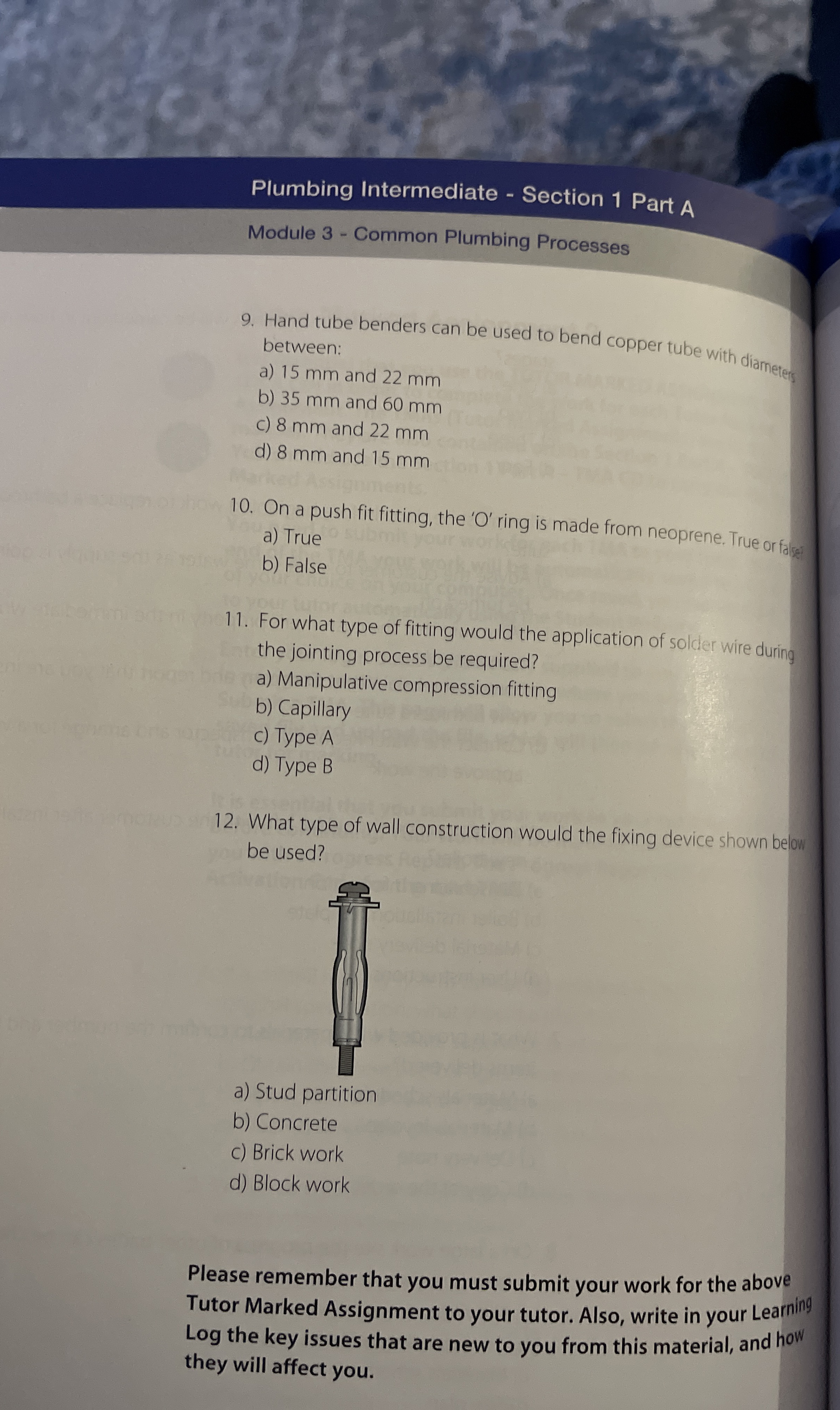 Plumbing Intermediate - Section 1 Part A Module 3