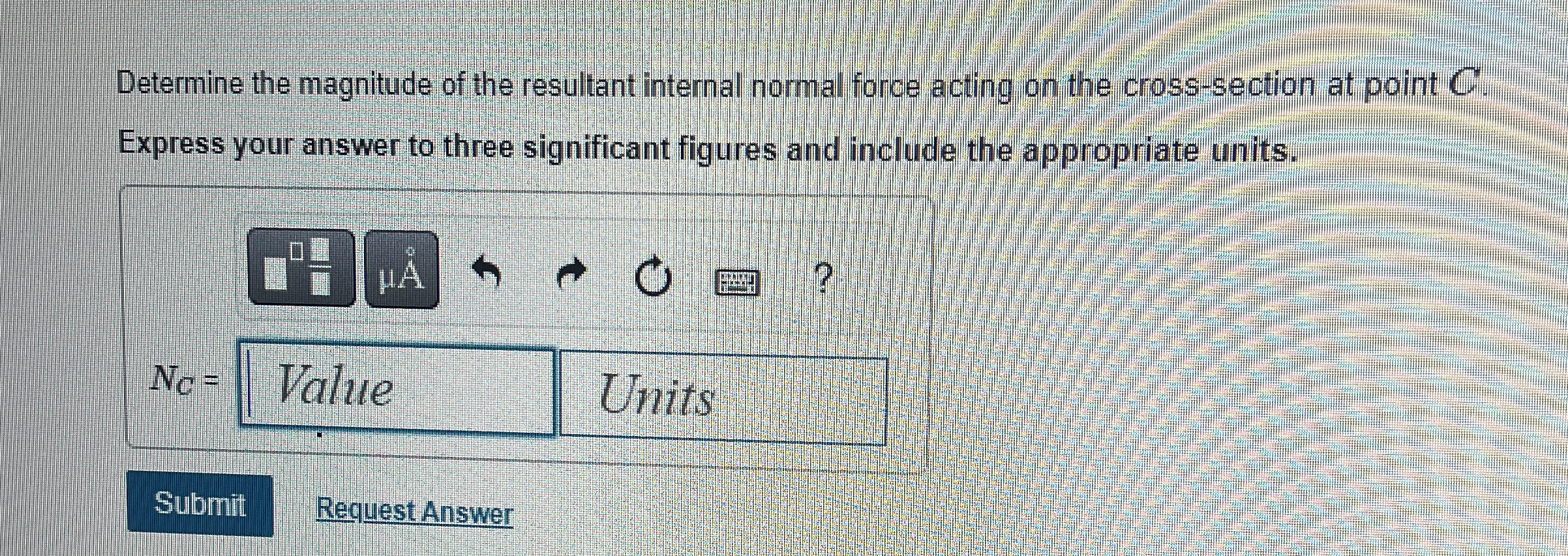 Determine the magnitude of the resultant internal