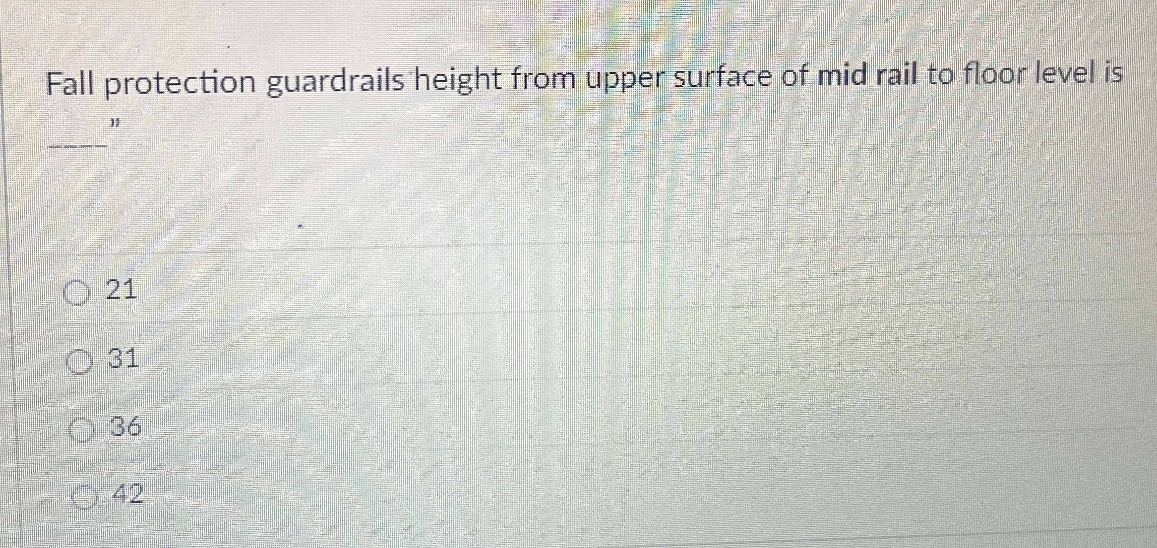 Fall protection guardrails height from upper