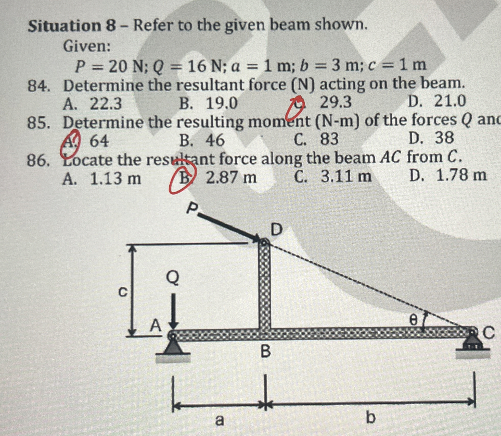 Situation 8 - Refer to the given beam shown.