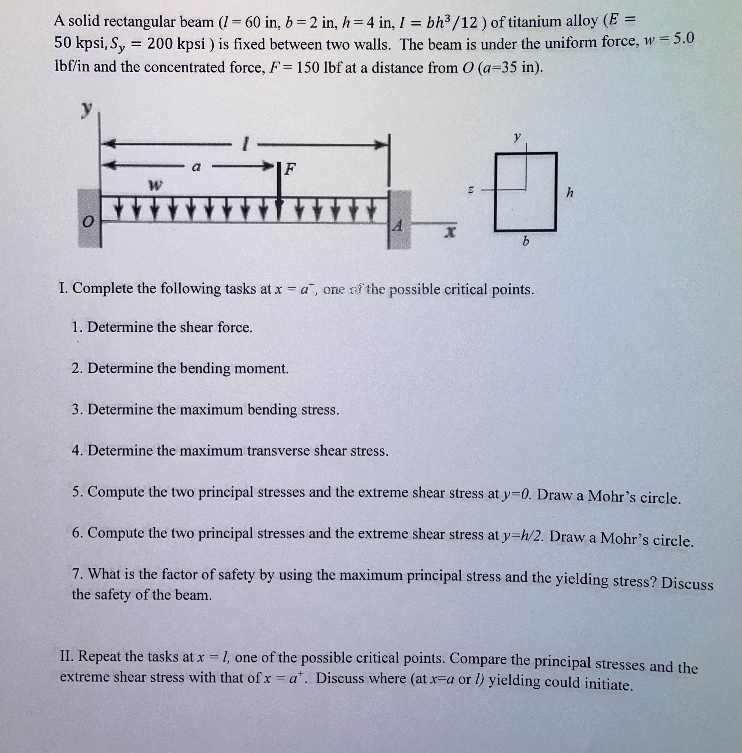 A solid rectangular beam