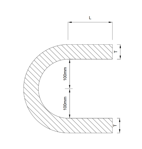 Locate the centroid of the hatched portion of