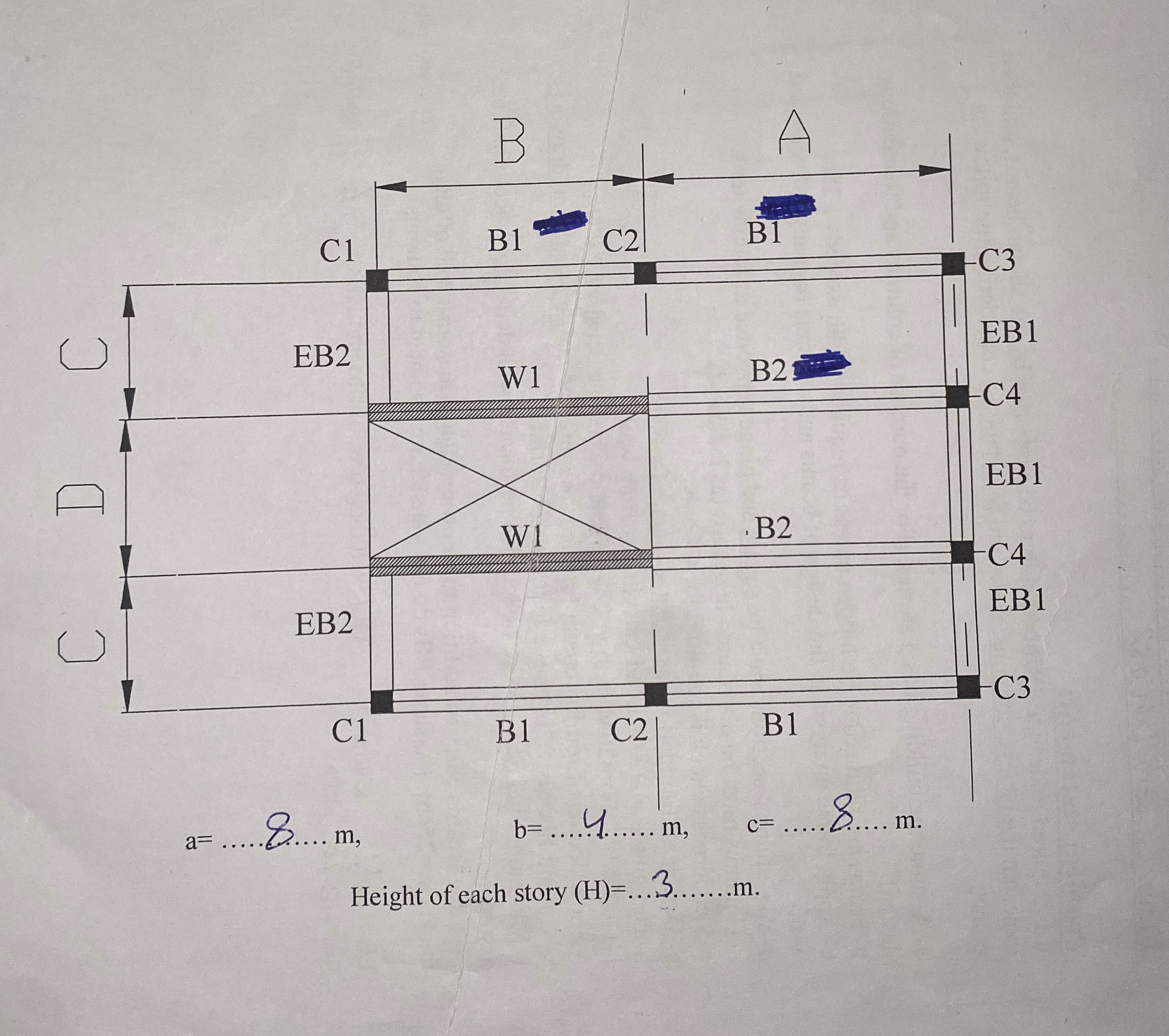 F ' c = 2 8 Mpa , fy = 4 2 0 Mpa , fyv = 2 8 0