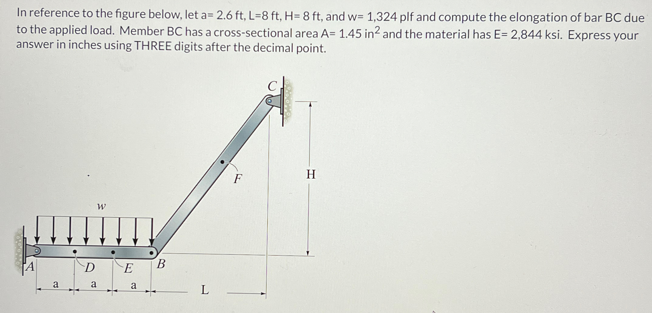 In reference to the figure below, let a = 2 . 6 f