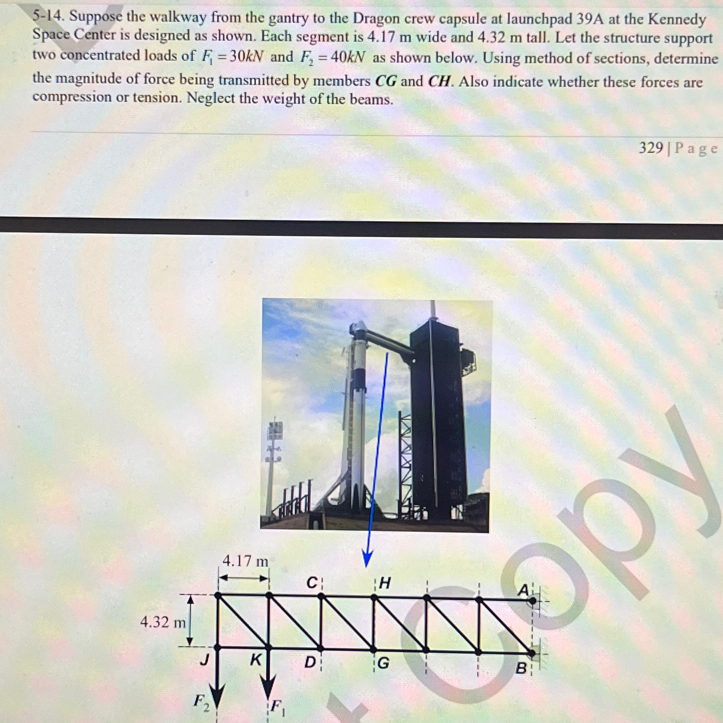 Suppose the walkway from the gantry to the dragon