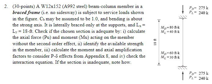 ( 3 0 - points ) A W 1 2 x 1 5 2 ( A 9 9 2 steel