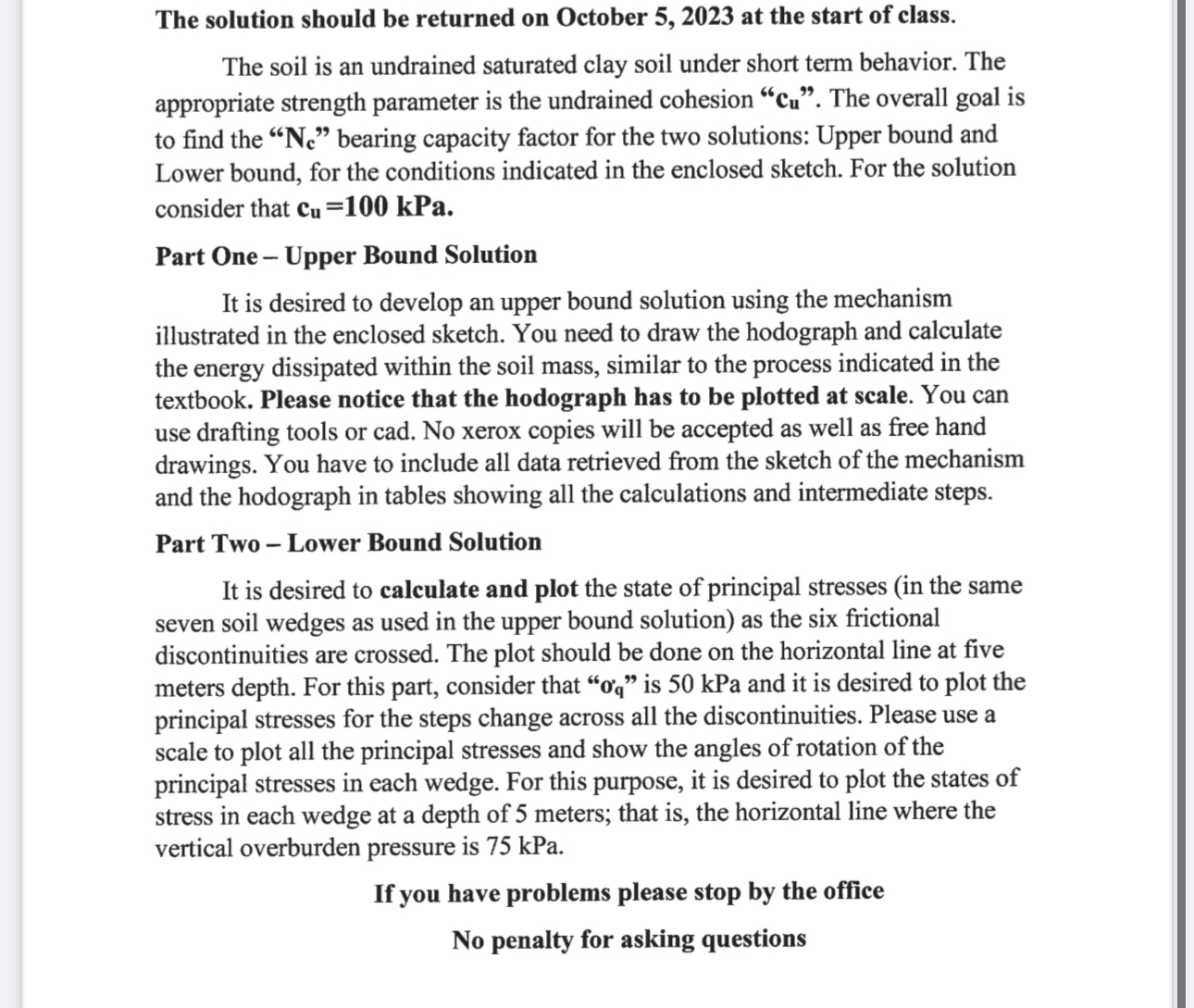 The solution should be returned on October 5 , 2