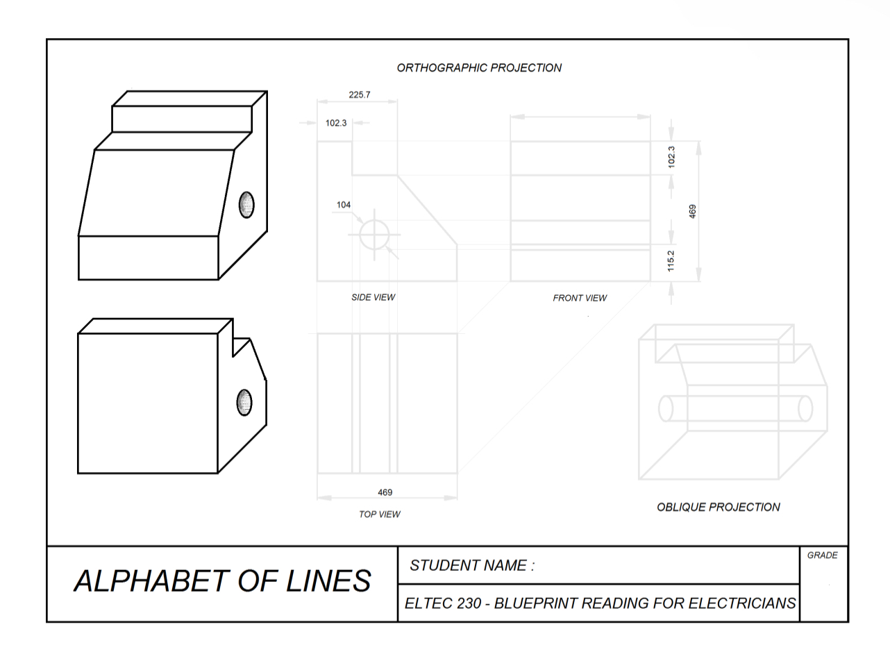 ORTHOGRAPHIC PROJECTION \ table [ [ 2 2 5 . 7 , ]