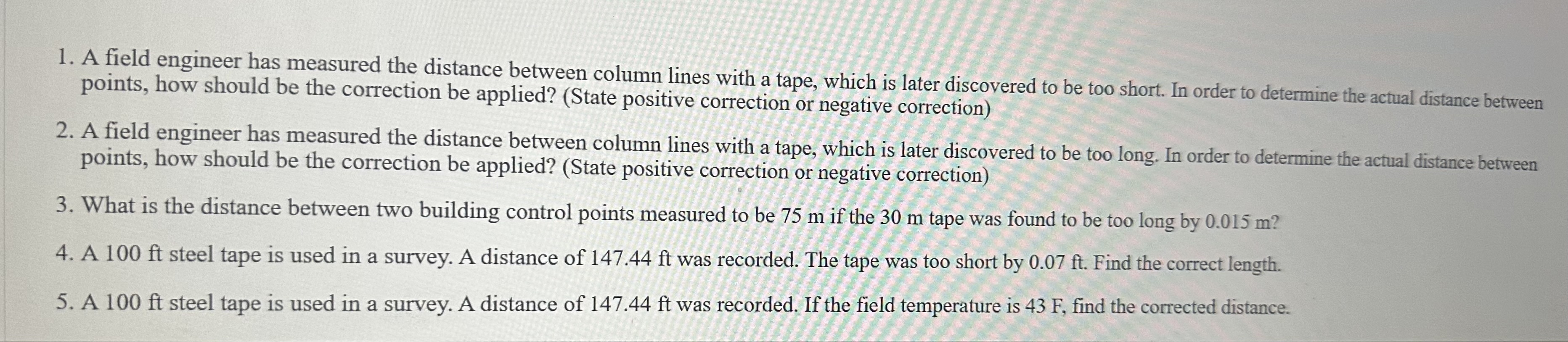 A field engineer has measured the distance