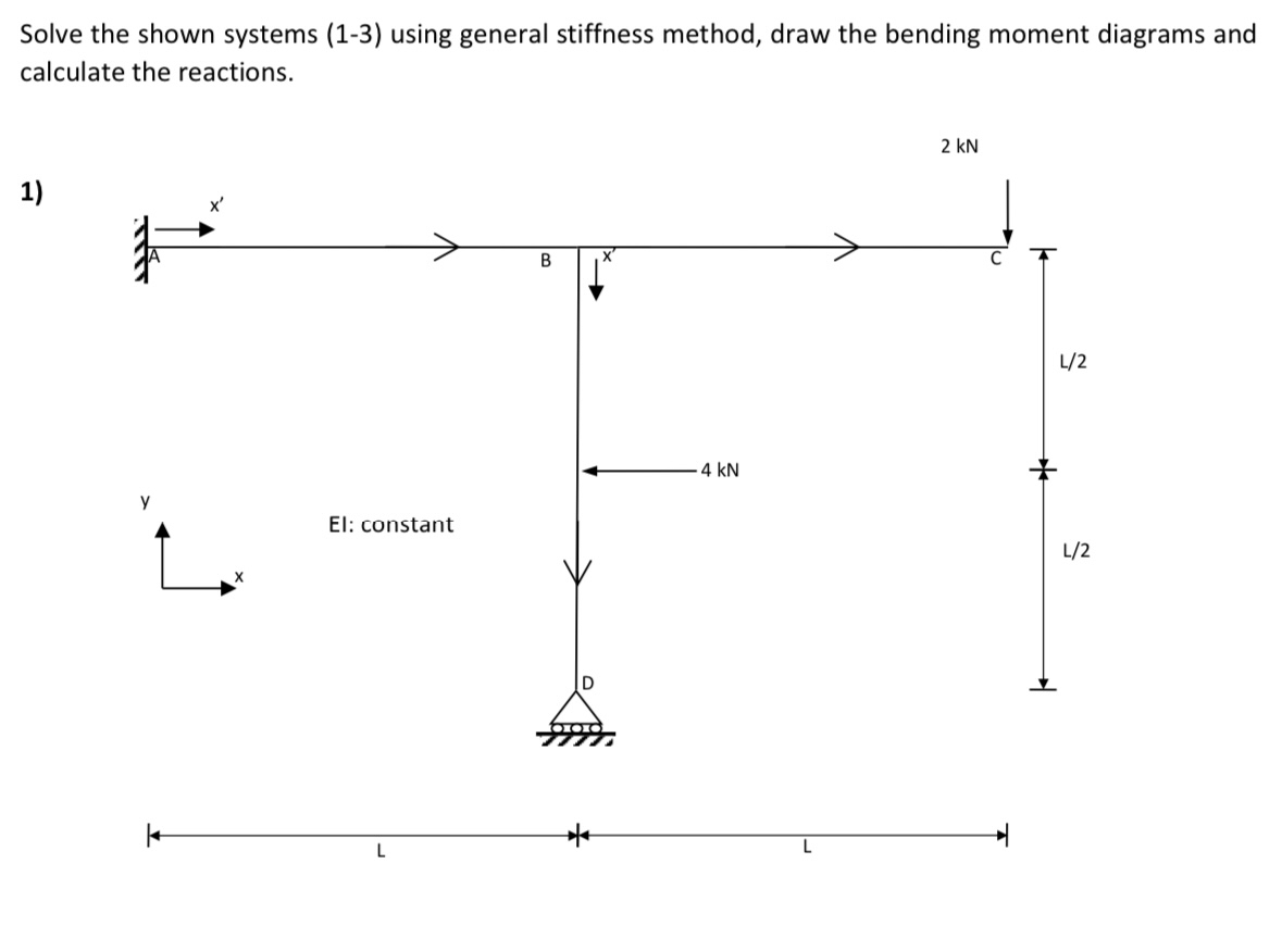 Solve the shown systems ( 1 - 3 ) using general