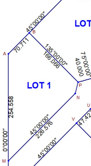 what is the missing bearings and distances for