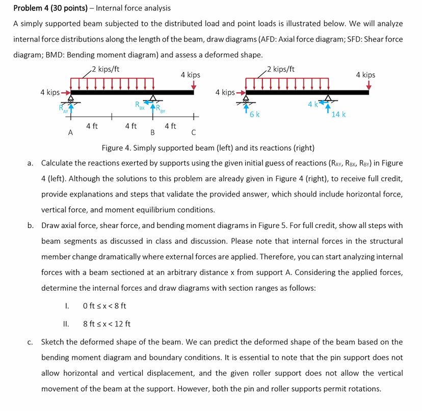 Problem 4 ( 3 0 points ) - Internal force