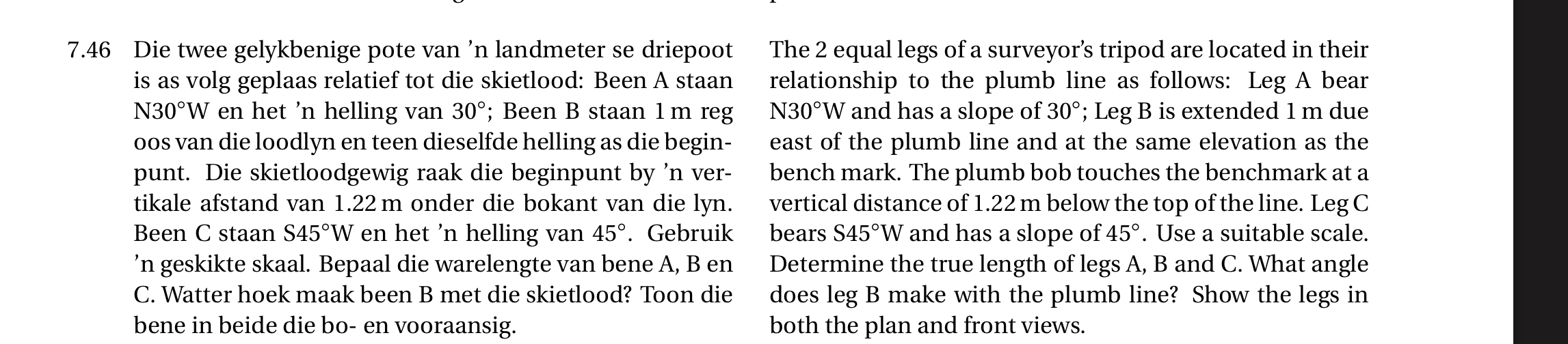 7 . 4 6 Die twee gelykbenige pote van ' n