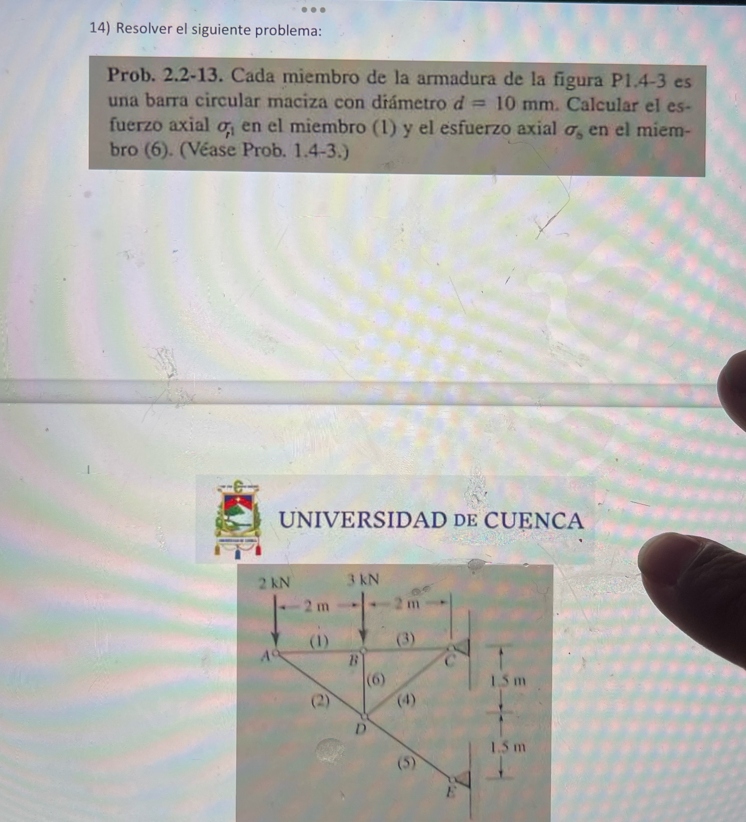 Resolver el siguiente problema: Prob. 2 . 2 - 1 3