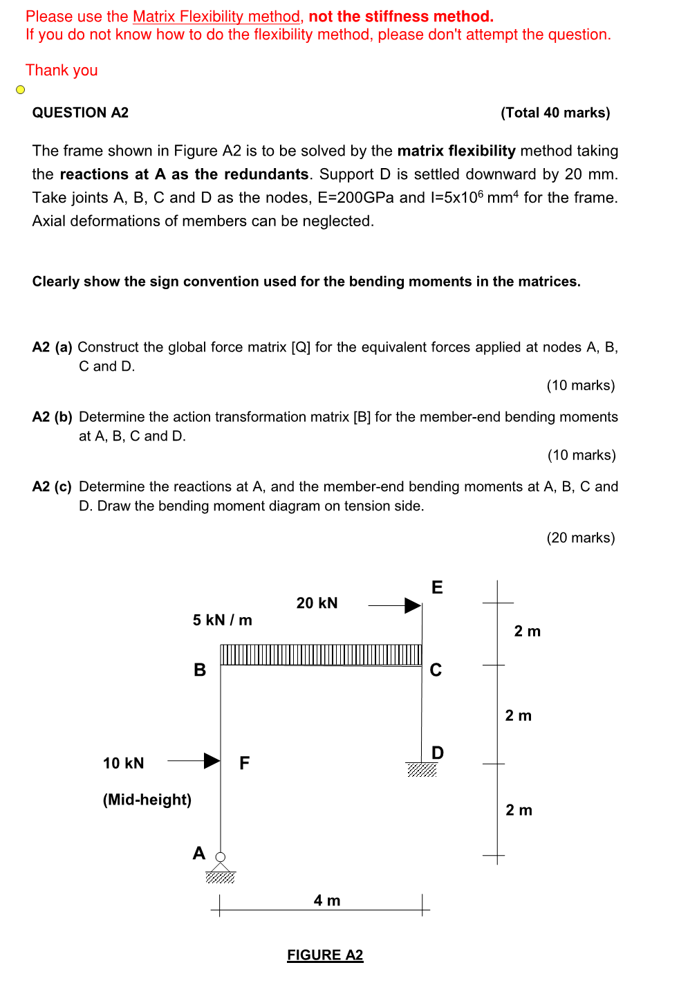 Please use the Matrix Flexibility method, not the