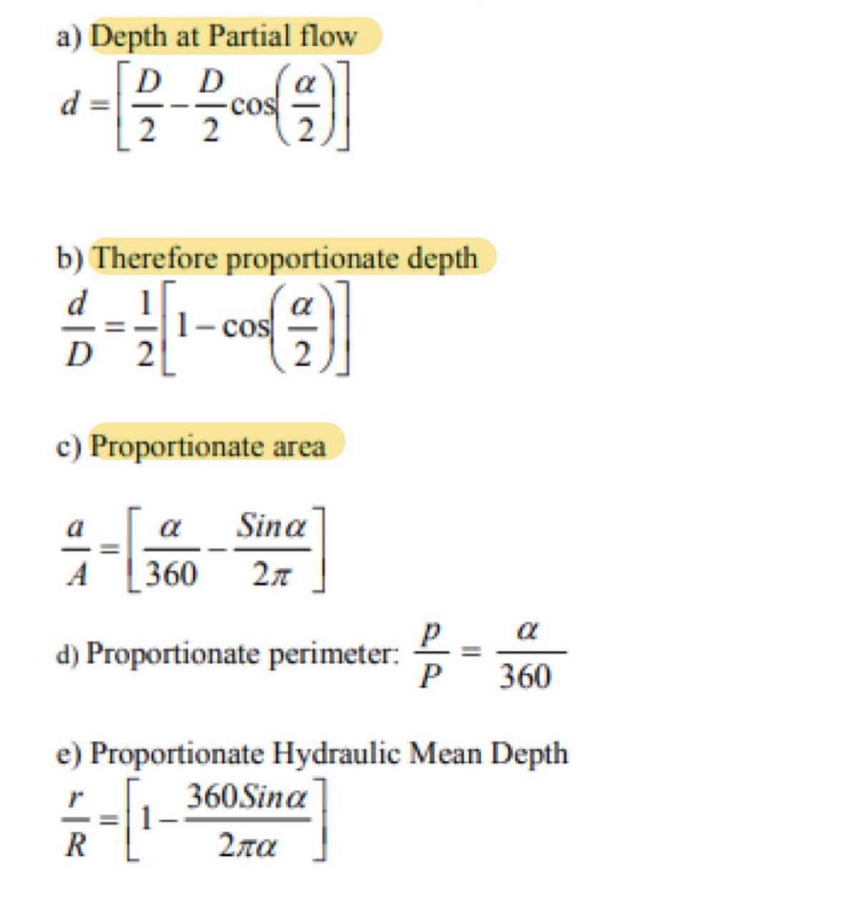 Calculate the diameter and flow velocity of a