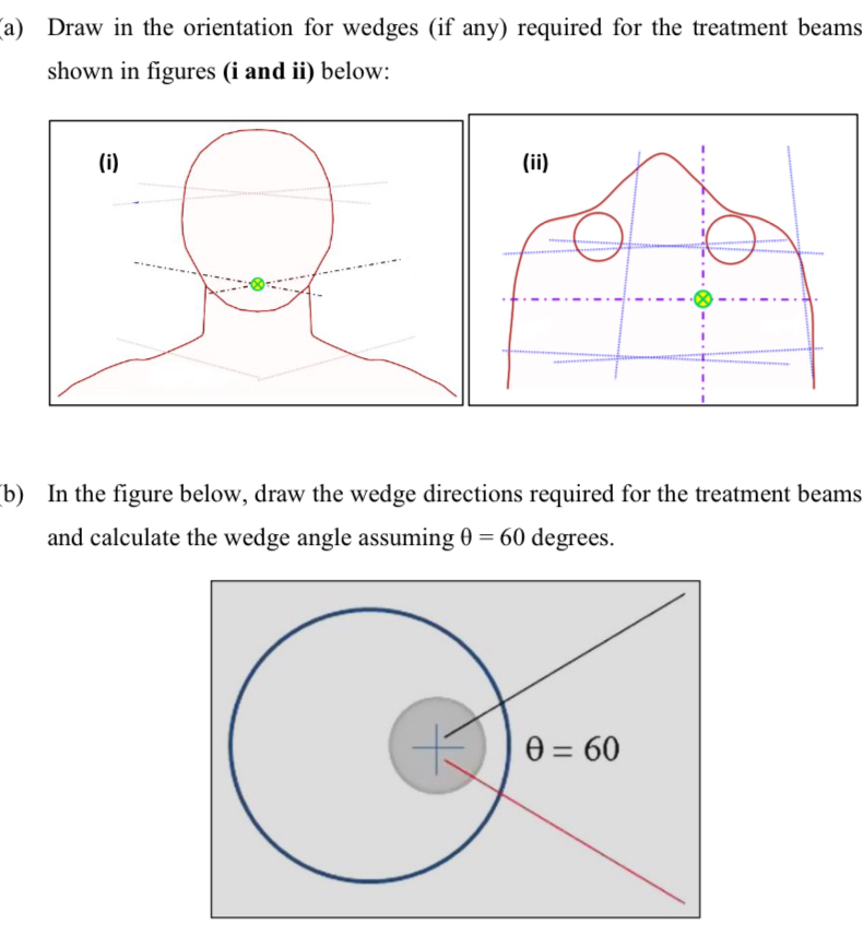 ( a ) Draw in the orientation for wedges ( if any