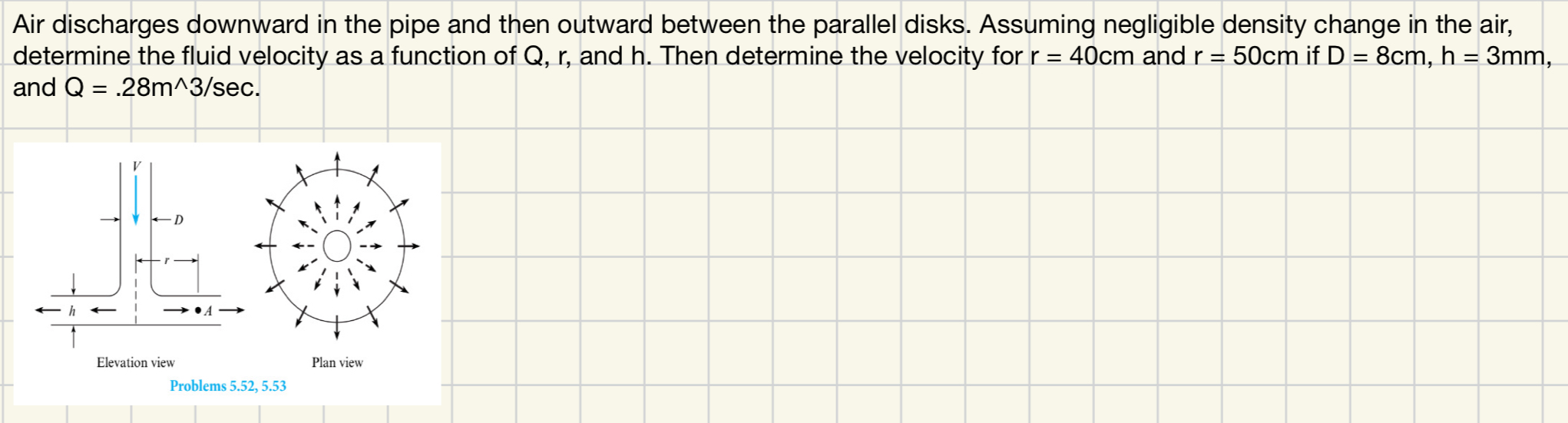 Air discharges downward in the pipe and then