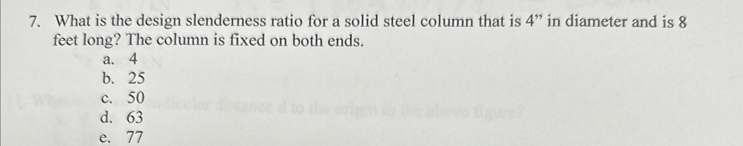 What is the design slenderness ratio for a solid