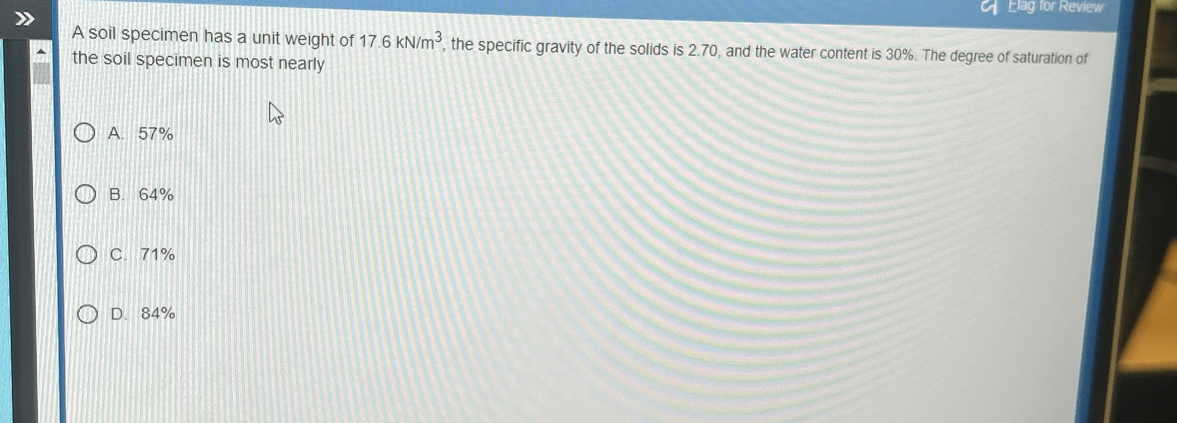 Hag for Review A soil specimen has a unit weight