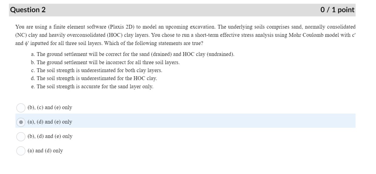Question 2 You are using a finite element