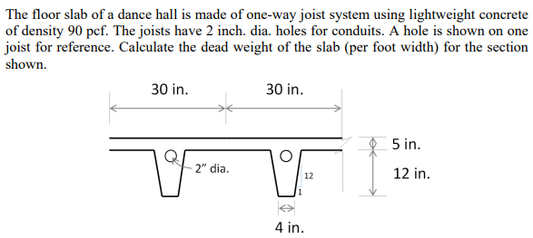 The floor slab of a dance hall is made of one -