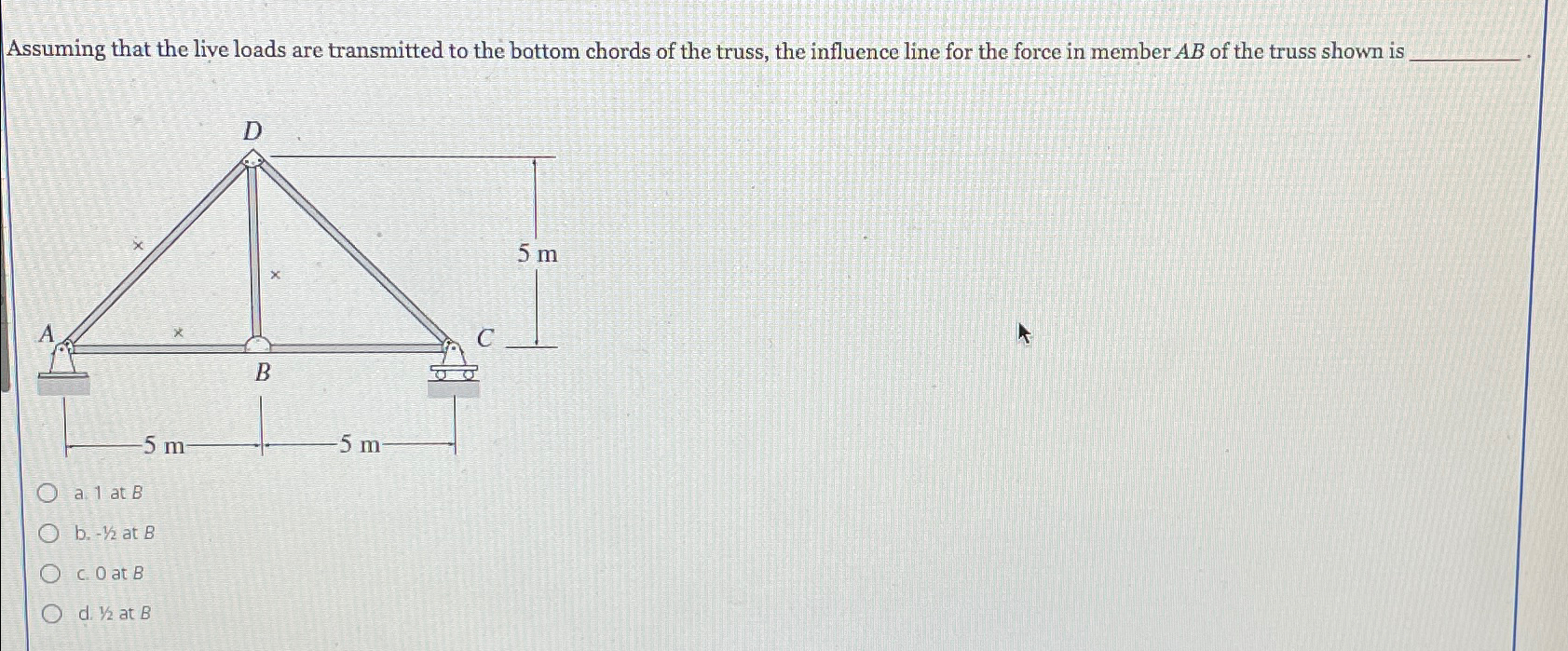 Assuming that the live loads are transmitted to