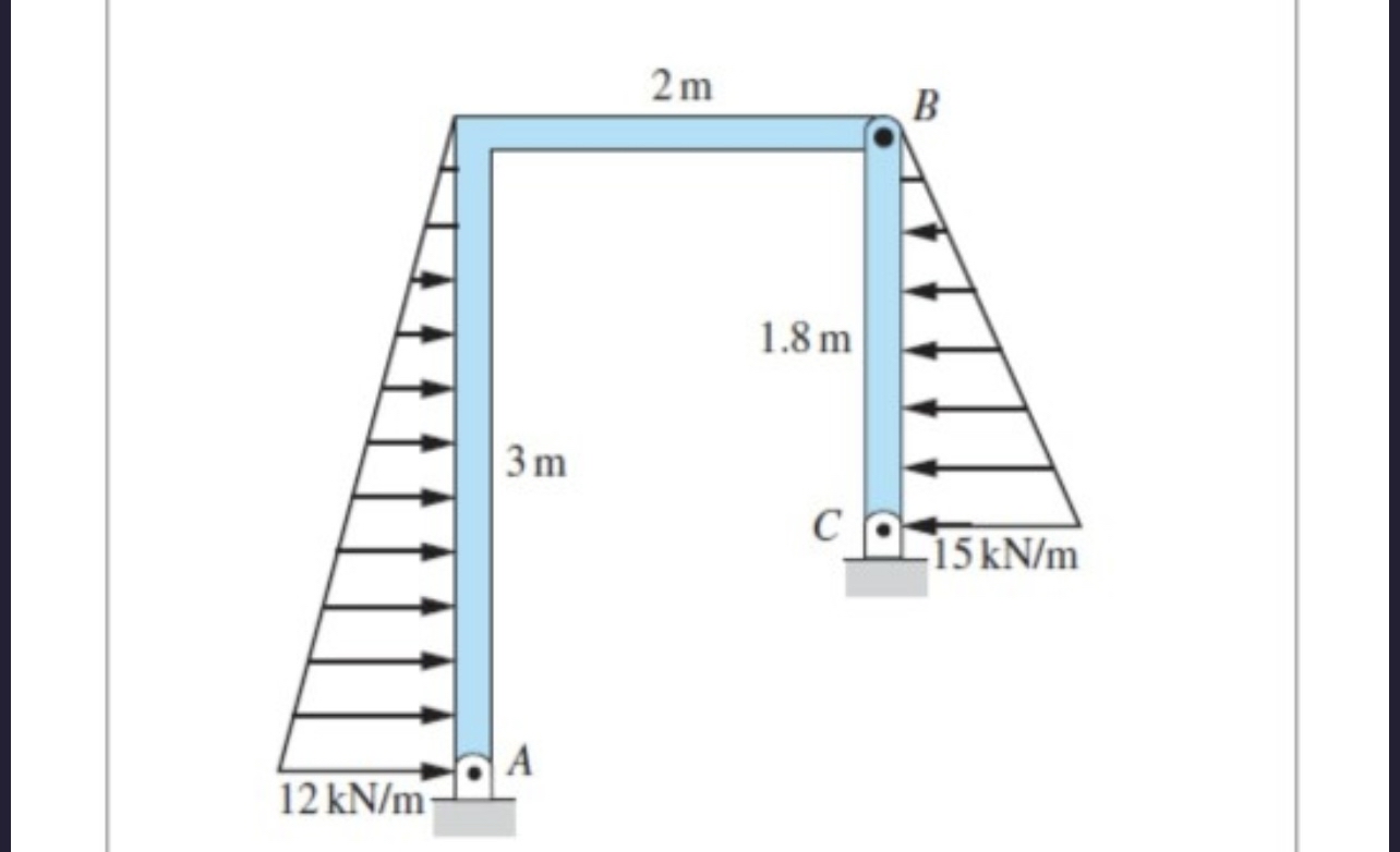 5 . The beam consists of two bars connected by a