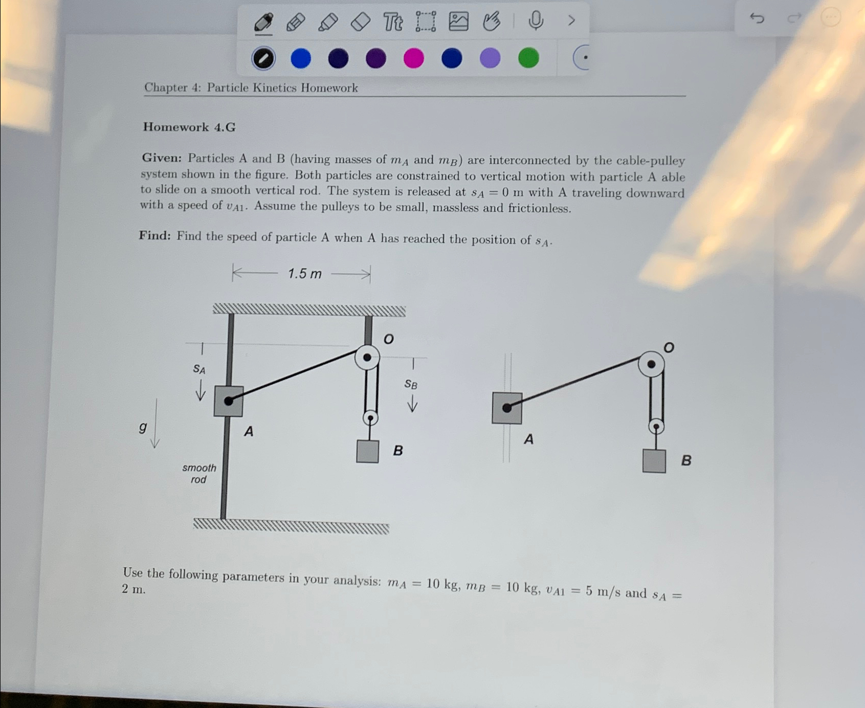 Chapter 4 : Particle Kinetics Homework Homework 4