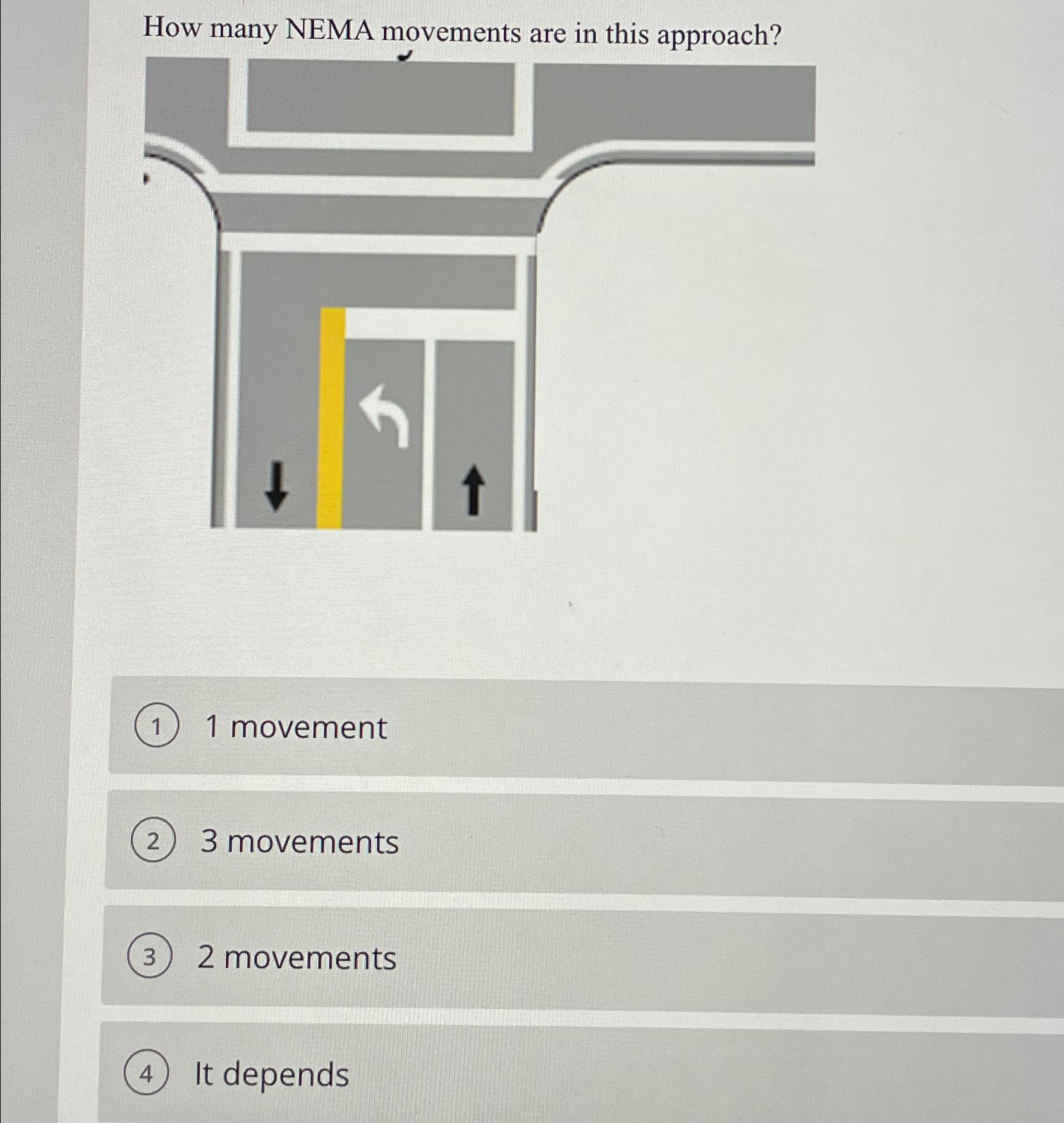 How many NEMA movements are in this approach? 1
