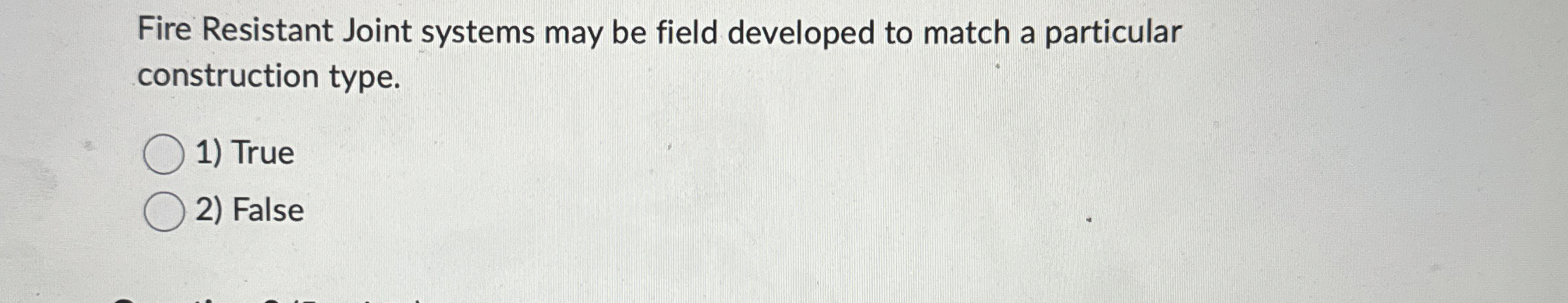 Fire Resistant Joint systems may be field