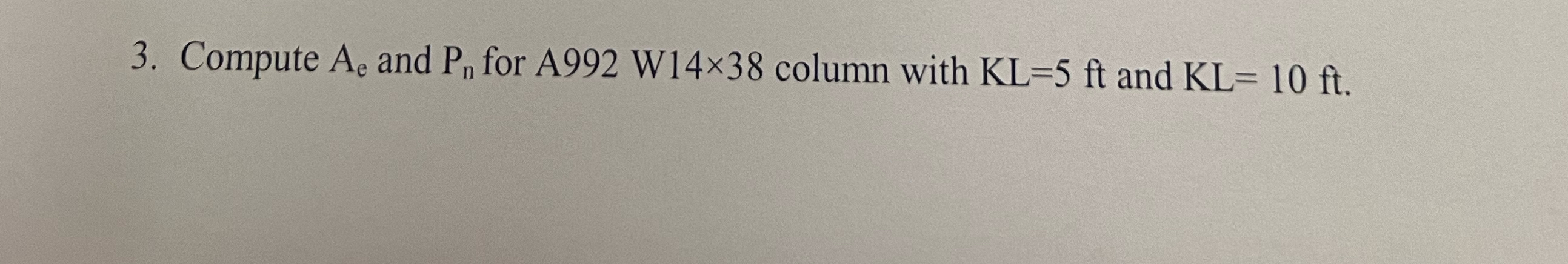 Compute A e and P n for A 9 9 2 W 1 4 3 8 column