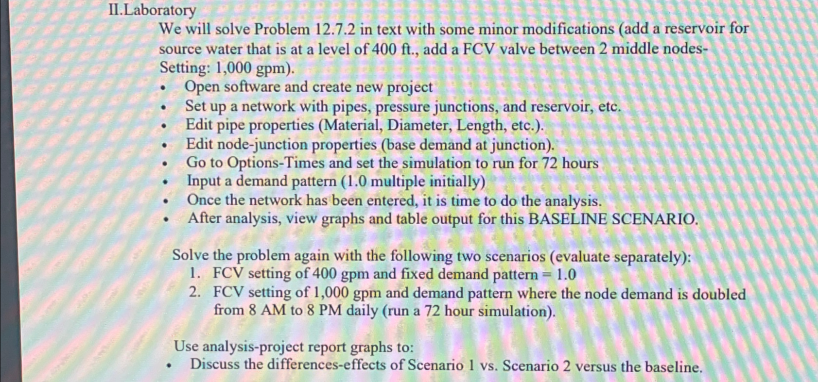 II . Laboratory We will solve Problem 1 2 . 7 . 2