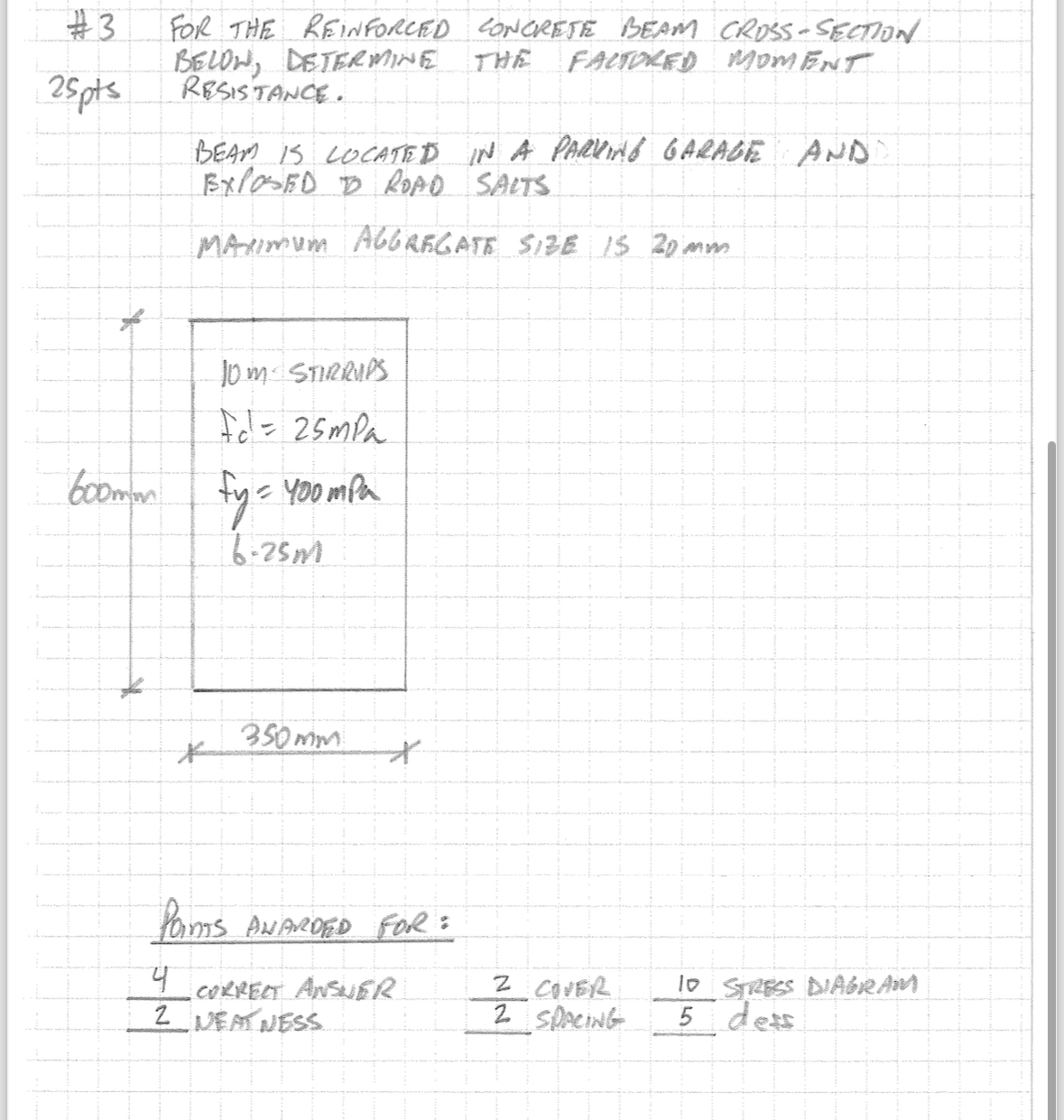 # 3 FOR THE REINFORCED CONCRETE BEAM CROSS -
