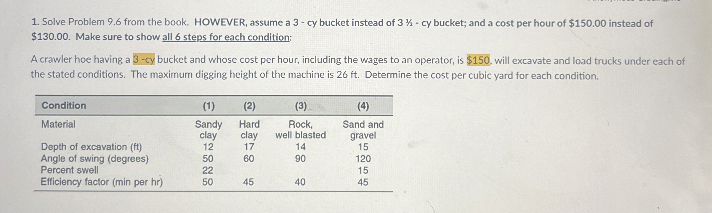 Solve Problem 9 . 6 from the book. HOWEVER,