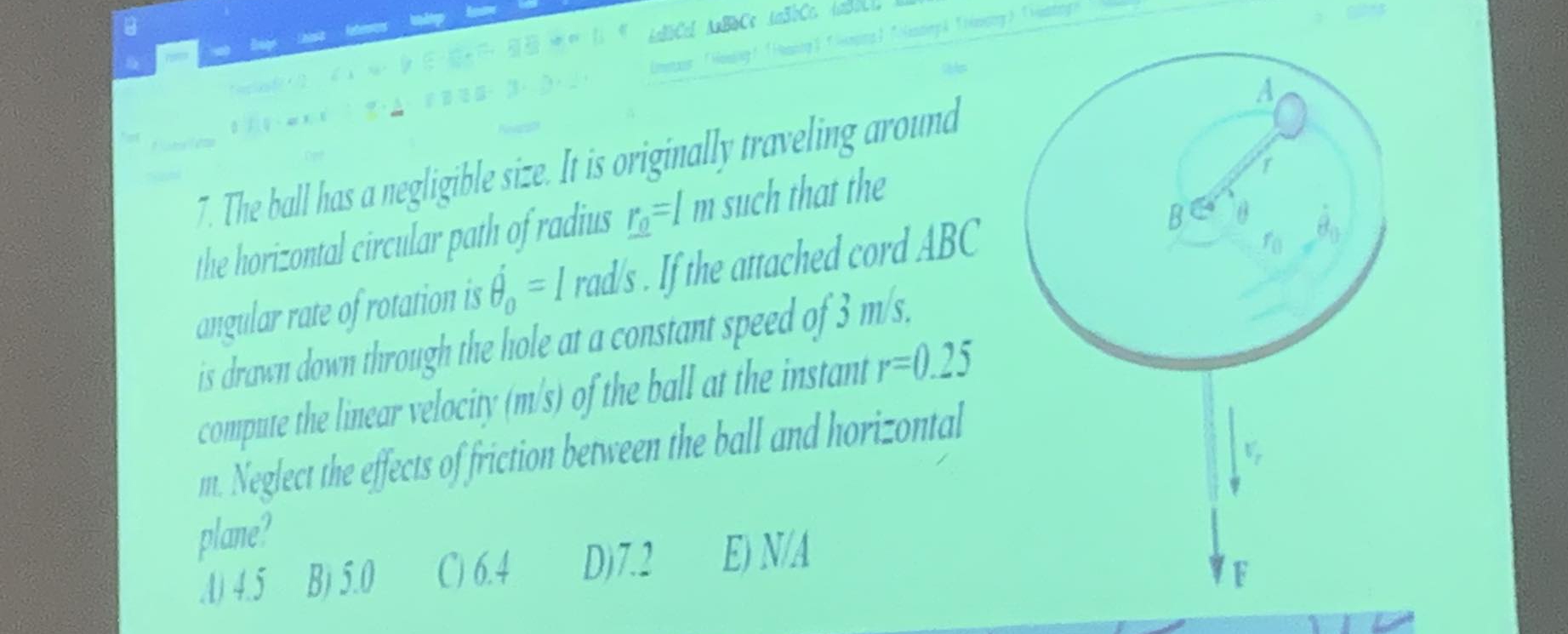 The ball has a negligble size. It is originally