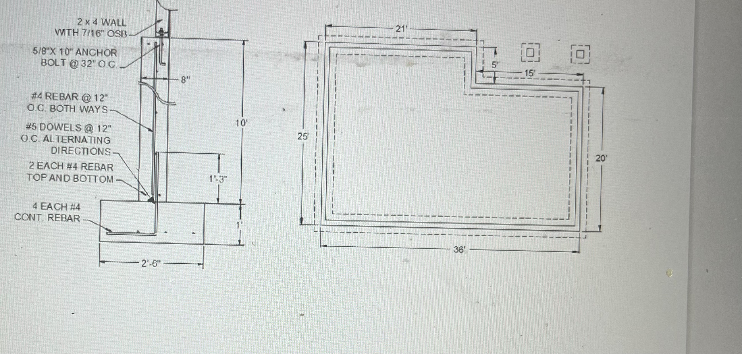 Determine the amount of rebar needed for the