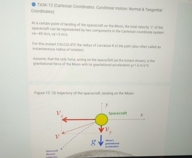 TASK - 1 2 ( Cartesian Coordinates. Curvilinear