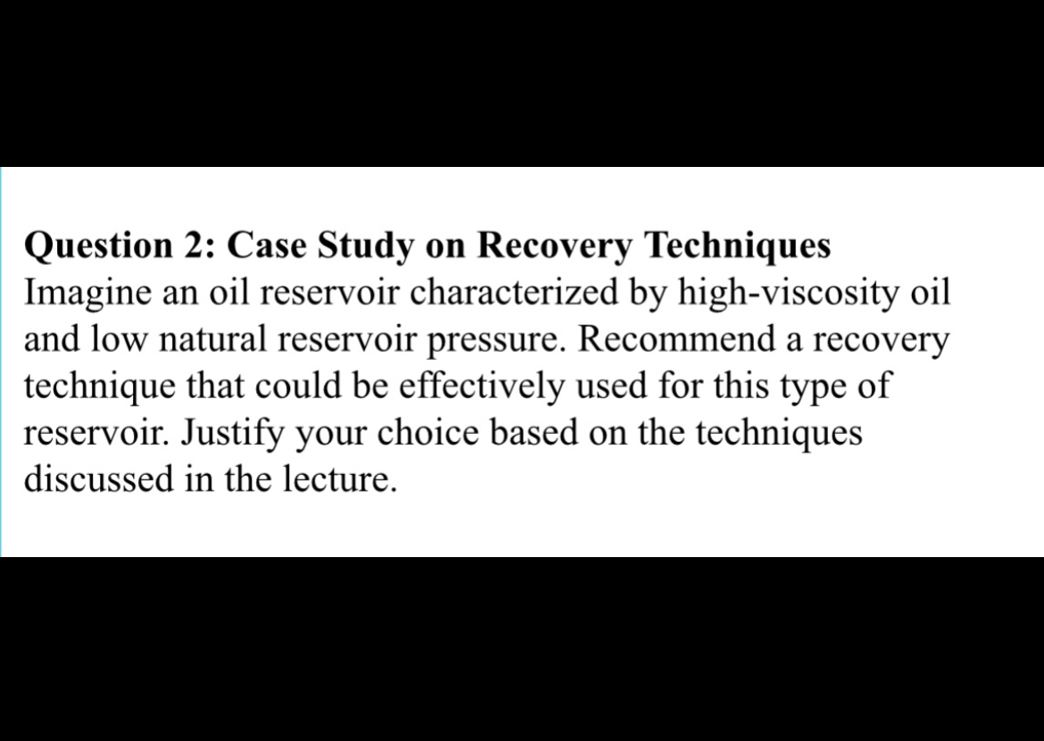 Question 2 : Case Study on Recovery Techniques
