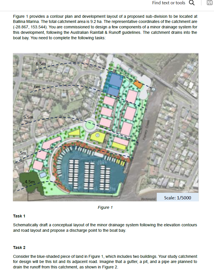 Figure 1 provides a contour plan and development