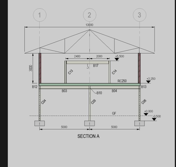 A frame ( C 1 3 , C 1 4 , & B 1 7 ) on the first