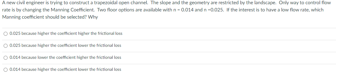 A new civil engineer is trying to construct a