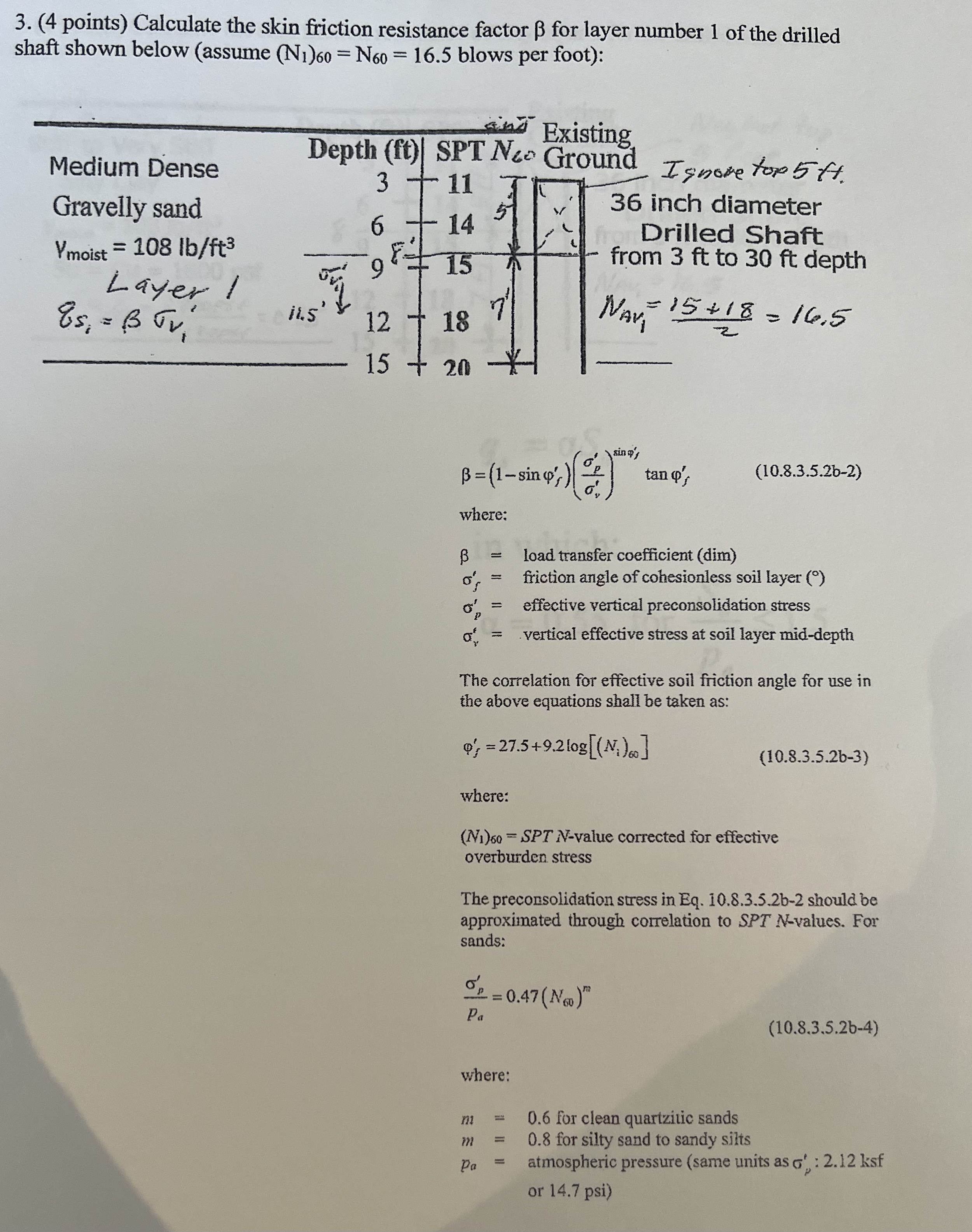 ( 4 points ) Calculate the skin friction