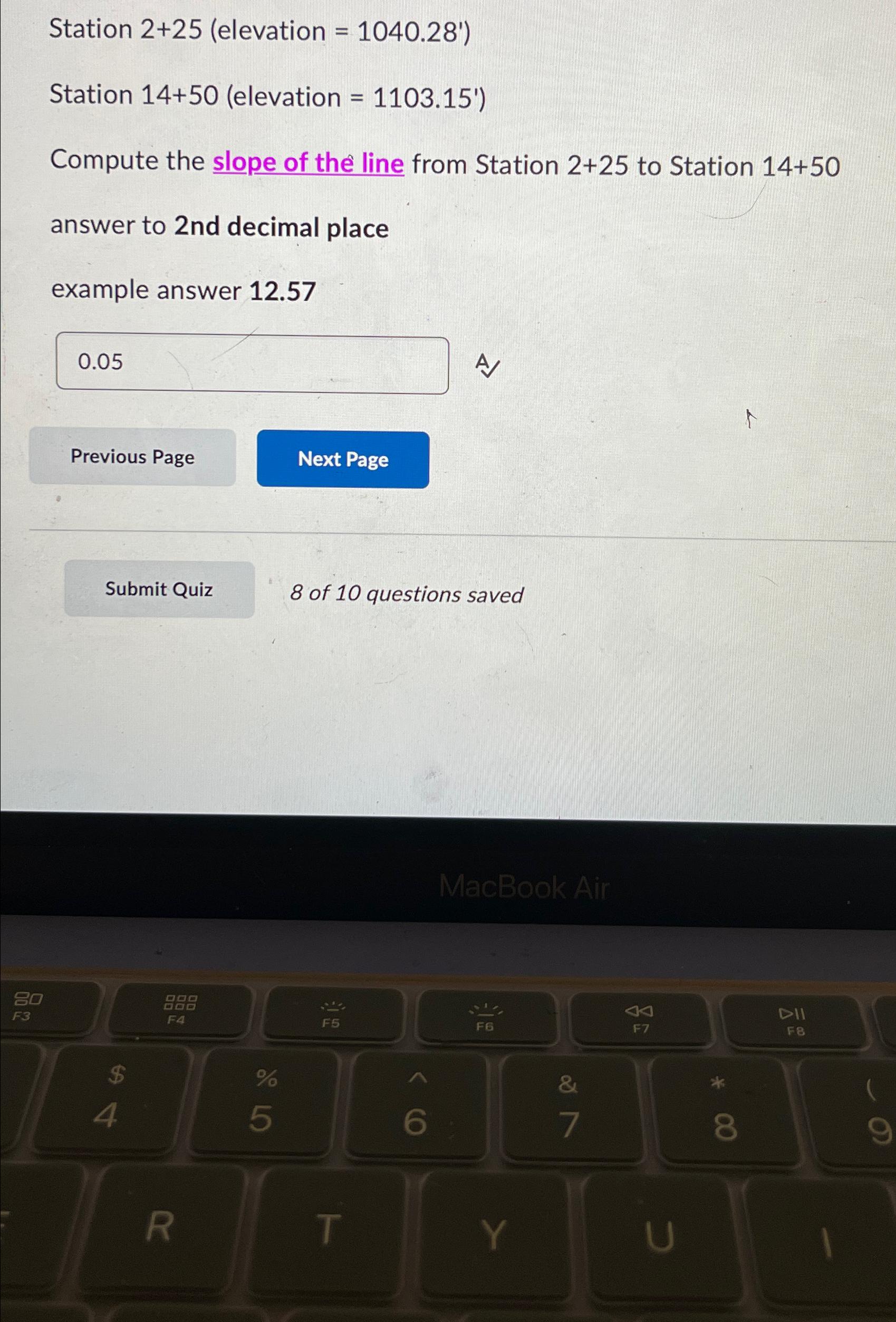 Station elevation ( : = 1 0 4 0 . 2 8 ' } Station