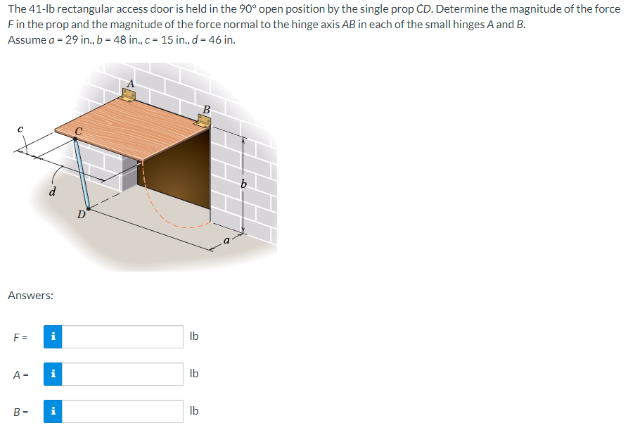 The 4 1 - Ib rectangular access door is held in