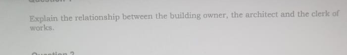 Explain the relationship between the building