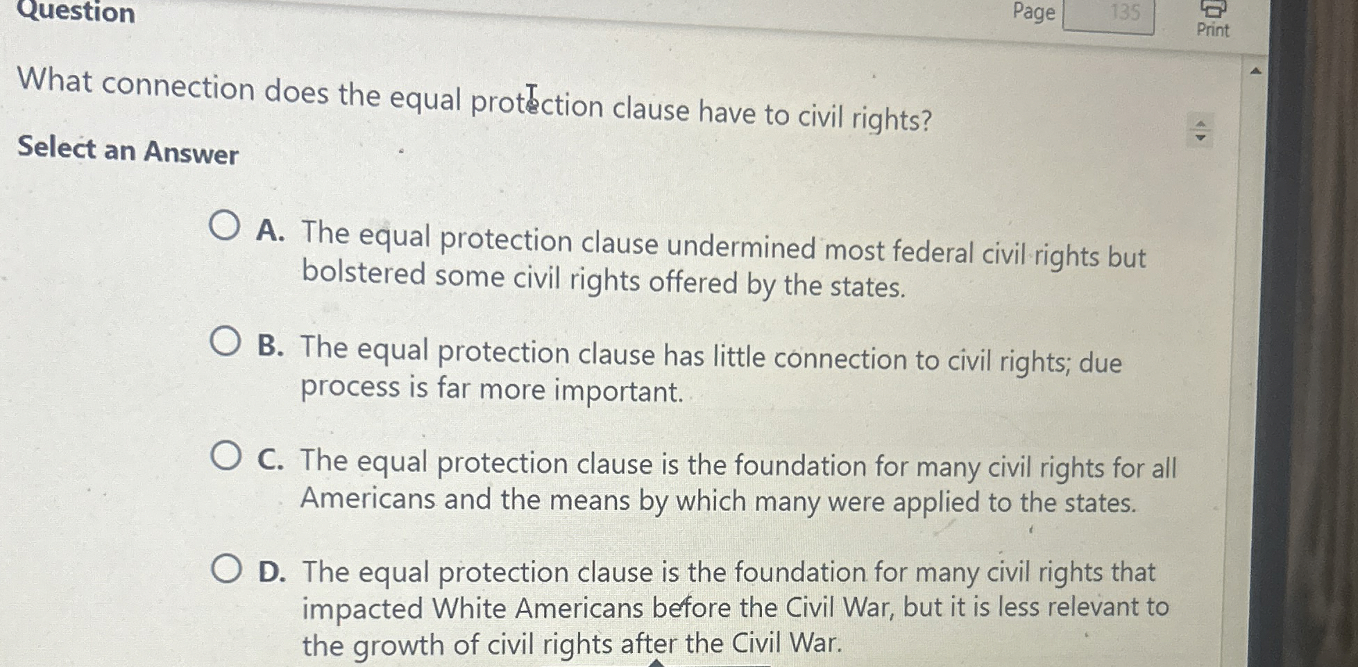 Question Page , What connection does the equal