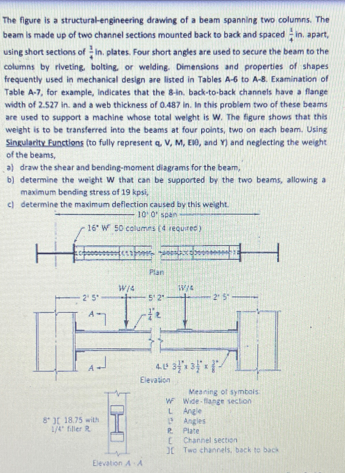 The figure is a structural - engineering drawing