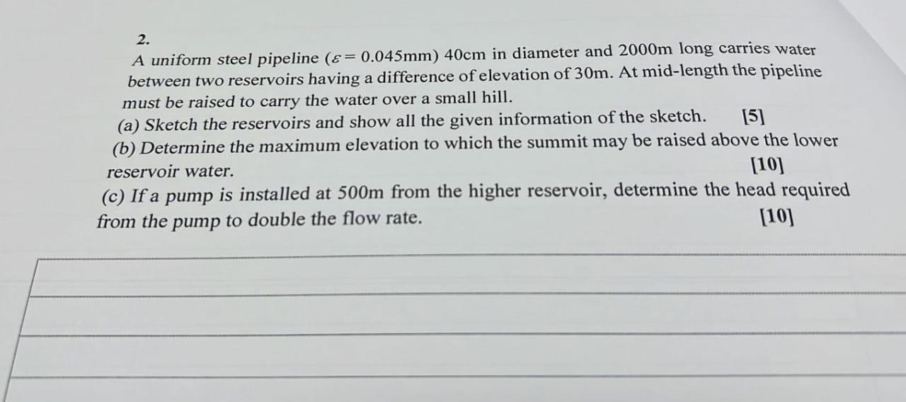 A uniform steel pipeline
